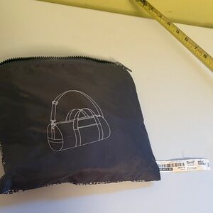 IKEA Large Gray/Cream Nylon packable Duffel (Discontinued)